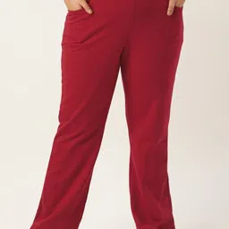 theRebelinme Women Relaxed Straight Fit High-Rise Easy Wash Trousers-image-52
