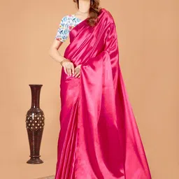 Aruna Sarees Satin Festive Saree With Unstitched Blouse Piece-image-13