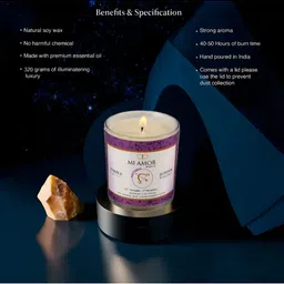 MI AMOR PARIS Bergamot Scented Zodiac Based Lead Free Wick Jar Candle image 3