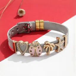 Just Lil Things Women Heart Ladybug Palm Tree & Starfish Charm Bracelet image 3