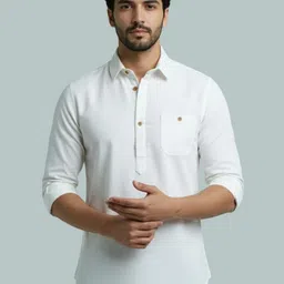 Vida Loca Shirt Collar Roll-Up Sleeves Short Kurta-picture-37