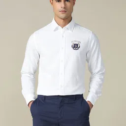 U.S. Polo Assn. Tailored Fit Spread Collar Cotton Shirt image 4