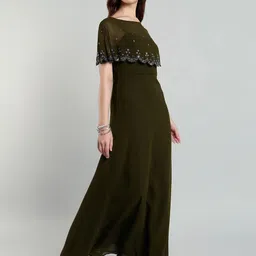 MISH X Embellished Georgette Maxi Dress image 3