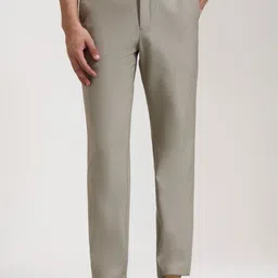 JADE BLUE Men Solid Slim Fit Mid-Rise Regular Trousers-picture-27