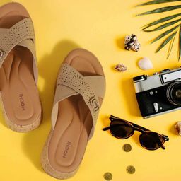 Mochi Women Textured Wedge Sandals-picture-30