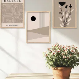 WALLLANE 3 Piece Framed Abstract Theme Home Decor Wall Art image 5