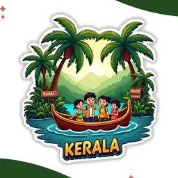 GIFTODAY Green & Blue Printed Decorative Magnets image 4