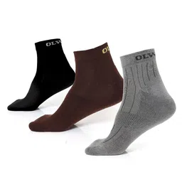 OLWEN Men Pack Of 3 Patterned Cotton Ankle Length Socks-picture-32
