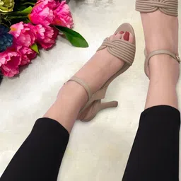 LUXEVE Party Slim Heeled Sandals with Buckles image 3