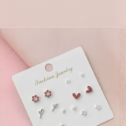 TheVineGirl Set of 7 Geometric Studs Earrings image 3