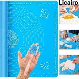 licaioi Silicon roti mat non-Stick Roti Chapati Rolling Baking Sheet Mat 50*40cm Food-grade Silicone Baking Mat image 1