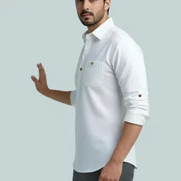 Yugnik Men Solid Slim Fit Short Kurta image 2