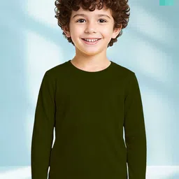 Friskers Kids Pack of 2-Boys Solid Round Neck Pure Cotton T-shirts-image-68