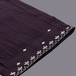 RUNAYA NX Women Floral Embroidered Regular Sequinned Kurti & Trousers With Dupatta image 5