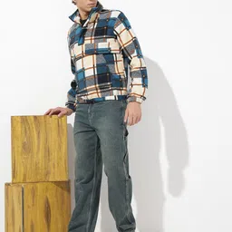 The Roadster Life Co. Geometric Printed Mock Collar Tailored Jacket image 3