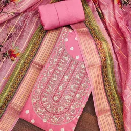 DIVASTRI Women Embroidered Unstitched Dress Material-image-91