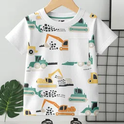 FROSEN FOX Boys Pack of 3 Graphic Printed Round Neck Pure Cotton T-shirts image 3