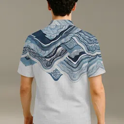 BULLMER Printed Spread Collar Regular Fit Casual Shirt image 4