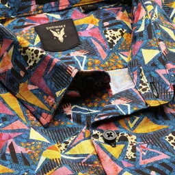 SHOWOFFFF Men Smart Slim Fit Printed Casual Shirt image 5