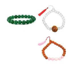Divine souvenirs Unisex Set Of 3 Artificial Beaded Elasticated Bracelet-picture-41