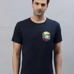 SZN Men Printed Raw Edge T-shirt-picture-31