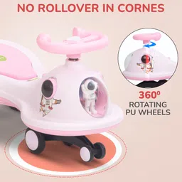 baybee Astro Magic Swing Car for Kids Twister Push Ride on Toy for Baby Car with Music Rideons & Wagons Non Battery Operated Ride On image 2