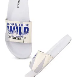 Killer Typography Printed Cushioned Footbed Sliders image 5