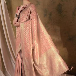 Maroosh Woven Design Zari Silk Blend Banarasi Saree-picture-26