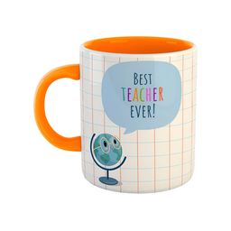ARTBUG Orange & White Printed Ceramic Glossy Mug - 330 ml-picture-32