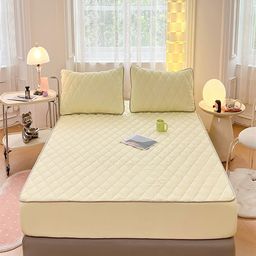 JC HOME Yellow 150 TC King Bedsheet Set Set 2.00 m x 2.20 m-picture-19