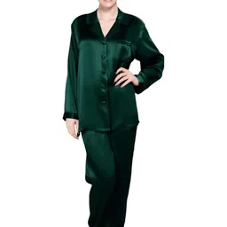 Bella Babe by SK Women Satin Lapel Collar Night suit-picture-34