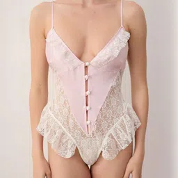 Trendyol Women Self Design Shoulder Straps Baby Doll image 3