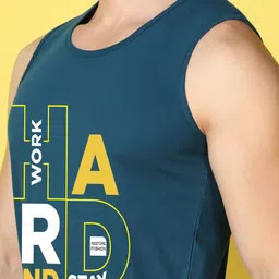 WOOSTRO Men Pack of 2 Typography Printed Raw Edge Slim Fit T-shirt image 3