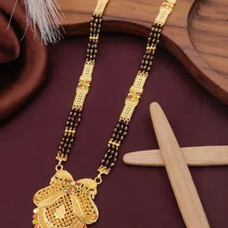 TKRB SALES Pandal Gold-Plated Artificial Beaded Mangalsutra-image-94