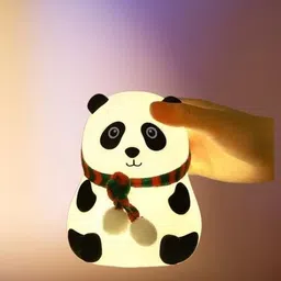 best boost Rechargeable Silicone Panda Night Light for Kids | 7-Color LED Changing Lamp Night Lamp-picture-34