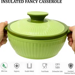 sahu STEEL INSULATED CASSEROLE FOR KEEP YOUR FOOD FRESH LONG TIME ThermowareCasserole Cook and Serve Casserole image 2