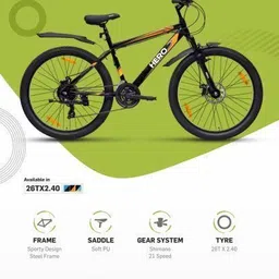 hero cycles NEXT SPORT [ Front Suspension with Double Dish] with 21 Speed Shimano Gear 26 T (inch) Mountain Cycle image 3