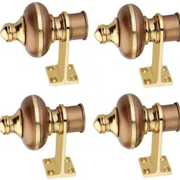 grownix Gold Curtain Hooks, Curtain Knobs, Curtain Rods, Rod Rail Bracket Metal-picture-25