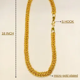 rkb sales 1gm gold plated High Quality Indian Polished chain men Gold-plated Plated Alloy Chain image 4