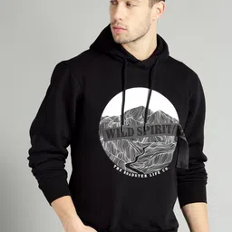 roadster Men Full Sleeve Printed Hooded Sweatshirt-picture-15