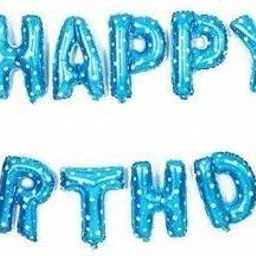 anayatech MINION theme HAPPY BIRTHDAY combo(1 happy birthday foil ,2unicorn, 2 silver frill curtain,33 blue and yellow balloon) pack of 50 image 3