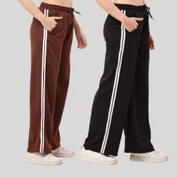 stylerags Women Relaxed Black Cotton Blend Trousers image 1