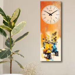 olive tree Multicolour Rectangle 24 Inches Wooden Wall Clock (Vehicle)-picture-22