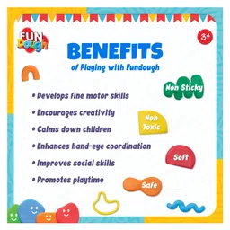 Fun Dough Funskool Super Six Pack Of Color Fun Doh - 6 Colors image 5