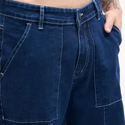 MASCLN SASSAFRAS Men Clean Look Relaxed Fit Pure Cotton Jeans image 4