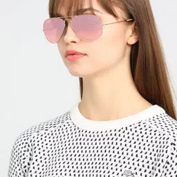 RESIST EYEWEAR Gold-Toned Aviator Sunglasses & UV Protected Lens 14 ARC GOLD PINK CANDY image 4