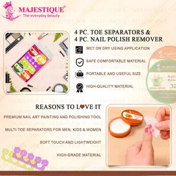 MAJESTIQUE Nail Polish Remover & Toe Separator Set image 3