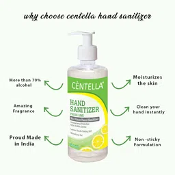 centella Instant 70% Isopropyl Alcohol Based handrub|Antibacterial Alcohol Base sanitizer Hand Rub image 3