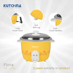 kutchina Adora Non Stick Electric Rice Cooker with Steaming Feature image 4