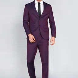 peter england Men 2 PC Suit Textured Suit image 2